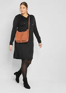 Pletené šaty s kapucí, bonprix