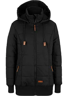 Outdoorová bunda s prvky z umělé kůže, bonprix