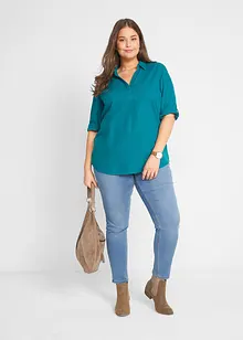 Lněná halenka, 3/4 rukáv, bonprix