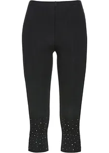Capri legíny s třpytivými kamínky, bonprix