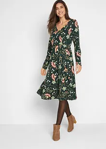 Bavlněné žerzejové šaty se zavinovacím vzhledem, bonprix