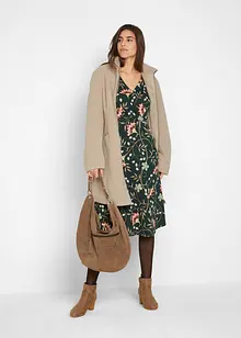 Bavlněné žerzejové šaty se zavinovacím vzhledem, bonprix