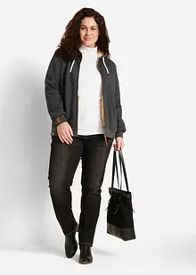 Mikina na zapínání, s medvídkovou podšívkou, bonprix