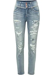 Džíny Highwaist Skinny s obnošeným efekty, bonprix