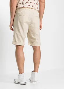 Bermudy bez zapínání, ze směsi lnu, Regular Fit, bonprix