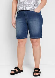 Straight džínové bermudy, Mid Waist, bonprix