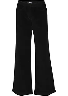 Široké strečové manšestrové kalhoty, High Waist, bonprix