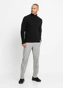 Rolákový svetr s žebrovanou strukturou, s recyklovanou bavlnou, bonprix