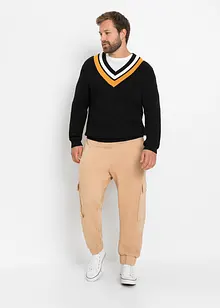 Svetr  z jemné pleteniny, s výstřihem do V, bonprix