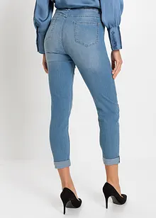 Džíny Slim Mid Waist, cropped, bonprix