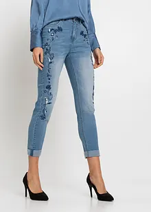 Džíny Slim Mid Waist, cropped, bonprix