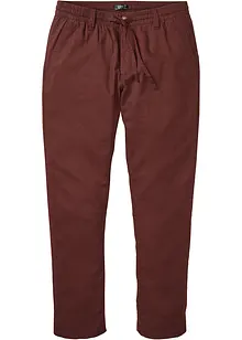 Chino kalhoty s podílem lnu, Regular Fit Straight, bonprix