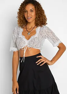 Krojová halenka s krajkou, bonprix