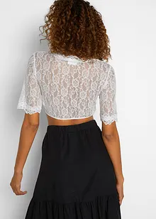 Krojová halenka s krajkou, bonprix