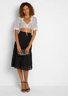 Krojová halenka s krajkou, bonprix