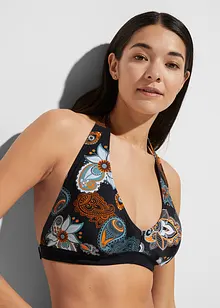 Bikinový top s ramínkem za krk a hlubokým výstřihem, bonprix