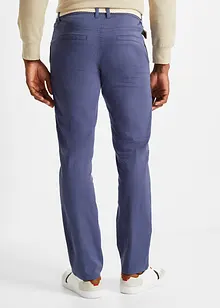 Strečové chino kalhoty s opaskem, Regular Fit, Straight, bonprix