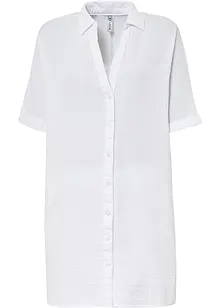 Dlouhá oversize halenka z bavlněného mušelínu, bonprix