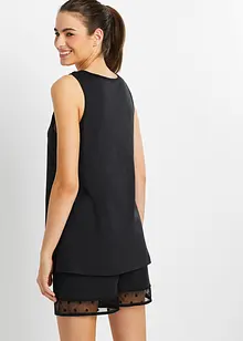 Krátké pyžamo s jemnou krajkovou vsadkou, bonprix