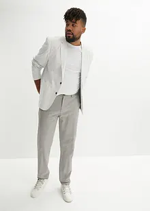 Chino kalhoty bez zapínání, sRegular Fit, se lnem, Straight, bonprix