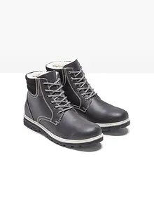 Šněrovací kotníková obuv s podšívkou, bonprix