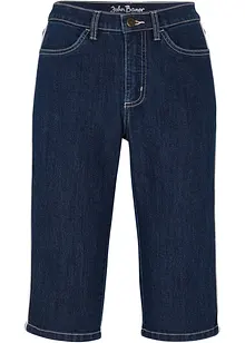 Džínové bermudy Slim Fit, High Waist, ke kolenům, bonprix