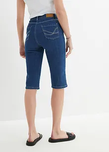Džínové bermudy Slim Fit, High Waist, ke kolenům, bonprix