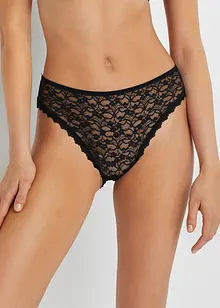 Maxikalhotky s vysokým vykrojením, z recyklované krajky (3 ks v balení), bonprix