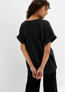Mušelínová halenka s krátkým rukávem, bonprix