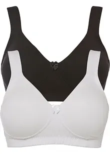 Zmenšovací, hladká podprsenka bez kostic, s organickou bavlnou (2 ks v balení), bonprix