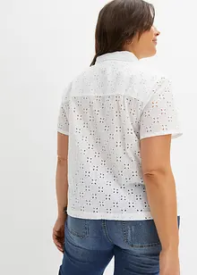 Moderní halenka s dírkovanou výšivkou, bonprix