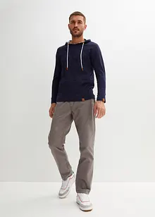 Triko s dlouhým rukávem a kapucí, organická bavlna, bonprix