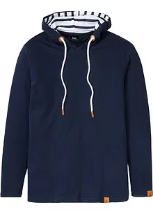 Triko s dlouhým rukávem a kapucí, organická bavlna, bonprix