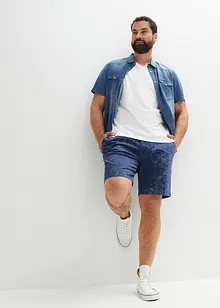 Džínová košile Slim Fit, krátký rukáv, z čisté organické bavlny, bonprix