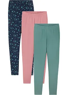 Legíny z elastické směsi s organickou bavlnou (3 ks v balení), bonprix