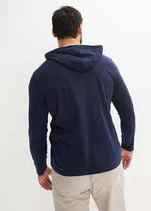 Triko s dlouhým rukávem a kapucí, organická bavlna, bonprix