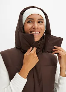 Vatovaná vesta z recyklovaného polyesteru, s odnímatelnou kapucí, bonprix