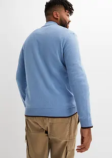 Svetr s límcem na zip s recyklovanou bavlnou, bonprix