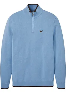 Svetr s límcem na zip s recyklovanou bavlnou, bonprix