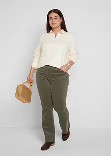 Strečové manšestrové kalhoty, Bootcut, bonprix