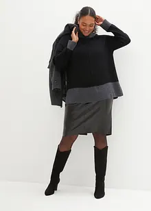 Trendová pouzdrová sukně z umělé kůže, bonprix