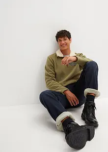 Strečové termo džíny Straight s pohodlným pasem, Relaxed Fit, bonprix