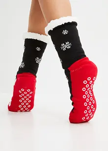 Heboučké ponožky s medvídkovou podšívkou, bonprix