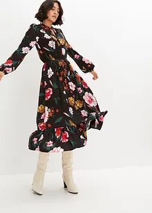 Midi šaty ze splývavé viskózy, bonprix