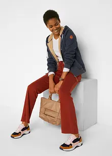 Mikina na zapínání, s medvídkovou podšívkou, bonprix