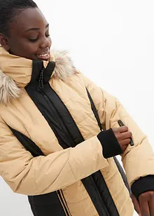 Krátký outdoorový kabát s umělou kožešinou, voděodolný, bonprix
