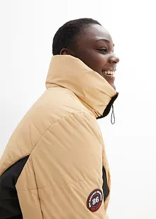 Krátký outdoorový kabát s umělou kožešinou, voděodolný, bonprix