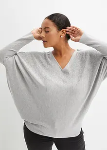 Svetr z jemné pleteniny se štrasovou aplikací, bonprix