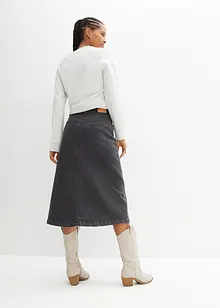 Strečová džínová midi sukně, bonprix