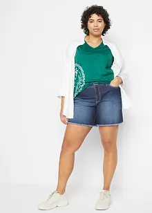 Strečové džínové šortky, Mid Waist, bonprix